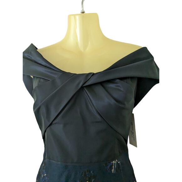 NWT Sz 8 Teri Jon by Rickie Freeman $1050 Formal Dress Mother of Bride Prom - Picture 2 of 7